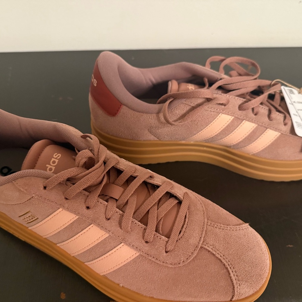 adidas Pink and Tan Athletic Shoes
